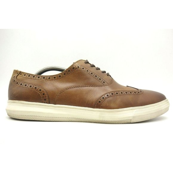 Kenneth Cole Reaction Reem Lace Up Brown Leather Wingtip Oxfords Shoes Men\'s 10 main image 9